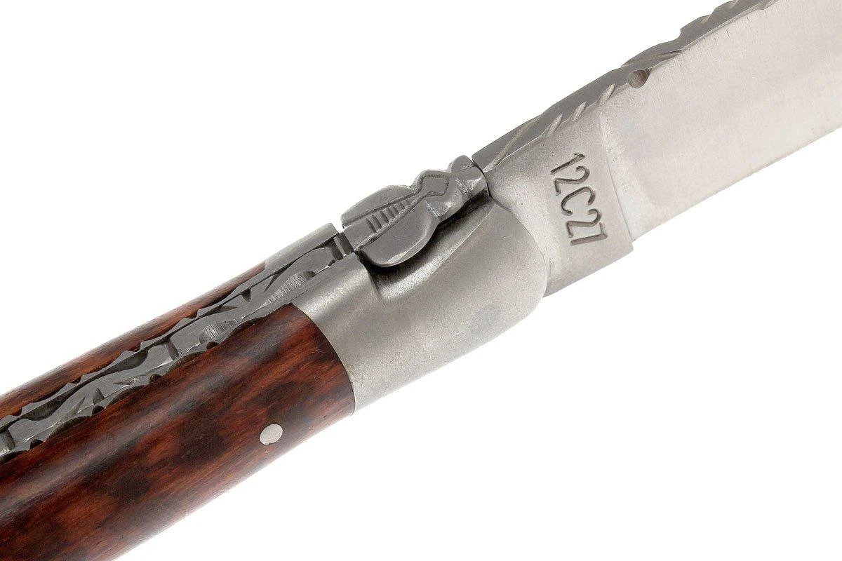 Laguiole En Aubrac HP 12cm Snakewood Limado A Mano L0212AMH-FSI1 6 Laguiole En Aubrac HP 12cm Snakewood Limado A Mano L0212AMH-FSI1 - Imagen 4