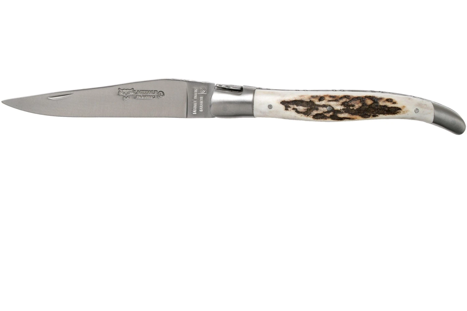 Laguiole En Aubrac 12cm Double Plates, Stag Horn Limado A Mano, L0712BCI/FSB1 3 Laguiole En Aubrac 12cm Double Plates, Stag Horn Limado A Mano, L0712BCI/FSB1