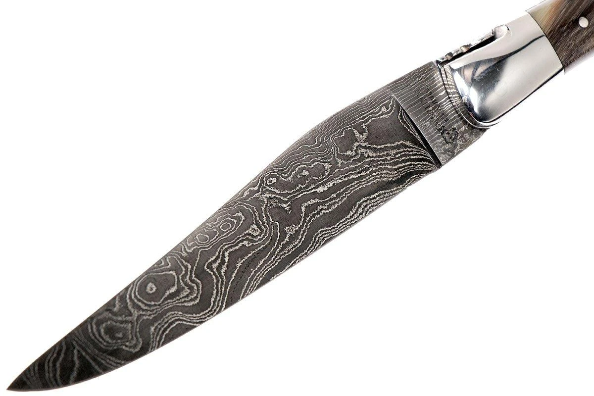 Laguiole En Aubrac 12 Cm Navaja Damascata, Full Handle Cuerno L0712PCI-FFI1 5 Laguiole En Aubrac 12 Cm Navaja Damascata, Full Handle Cuerno L0712PCI-FFI1 - Imagen 3