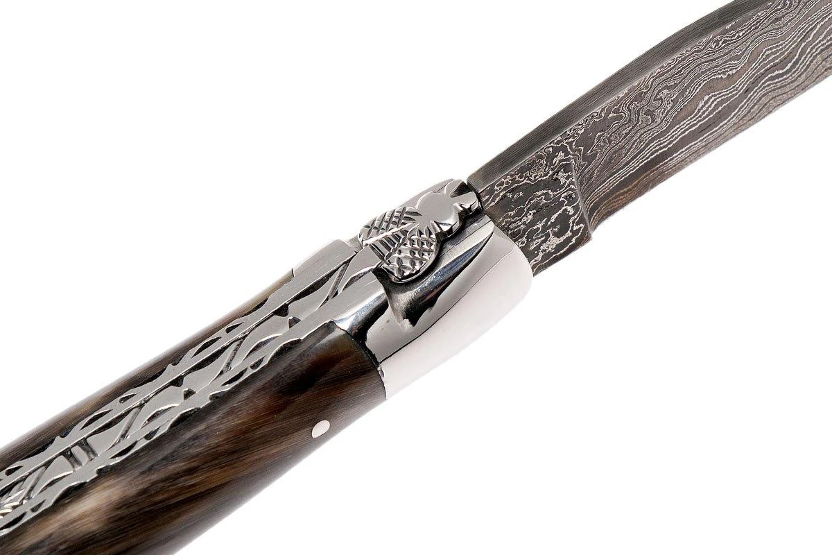 Laguiole En Aubrac 12 Cm Navaja Damascata, Full Handle Cuerno L0712PCI-FFI1 8 Laguiole En Aubrac 12 Cm Navaja Damascata, Full Handle Cuerno L0712PCI-FFI1 - Imagen 6