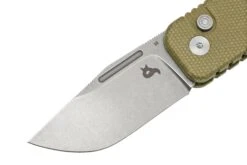Black Fox NU-BOWIE, Stonewashed D2 Blade, OD Green Micarta Navaja -Viper Ventas FOBF 758MI 03 blackfox