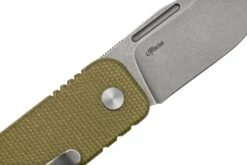 Black Fox NU-BOWIE, Stonewashed D2 Blade, OD Green Micarta Navaja -Viper Ventas FOBF 758MI 05 blackfox