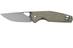 GiantMouse ACE Nimbus V2 Green Canvas Micarta Navaja, Ansø And Voxnaes Design