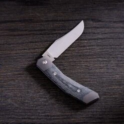 Jack Wolf Cyborg Jack CYBO-01-BLK Black Canvas Micarta, Navaja Slipjoint -Viper Ventas JW CYBO 01 BLK 03 jackwolf