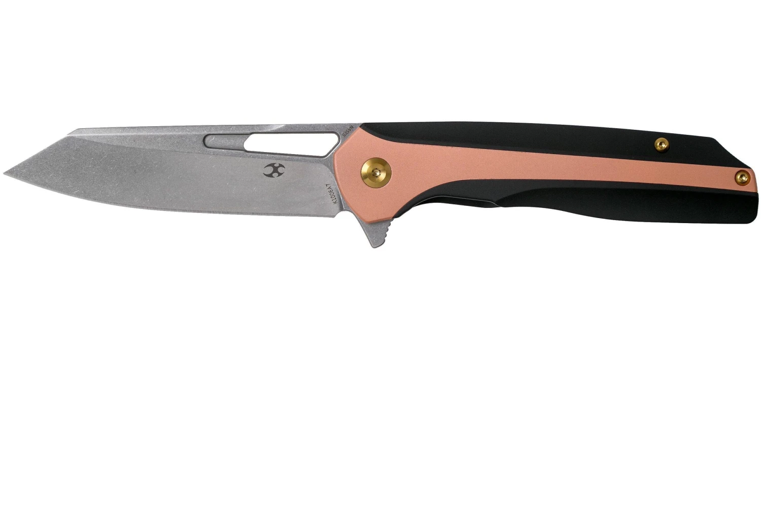 Kansept Shard K1006A7 Black Titanium, Copper Inlay Navaja, Kim Ning Design 3 Kansept Shard K1006A7 Black Titanium, Copper Inlay Navaja, Kim Ning Design