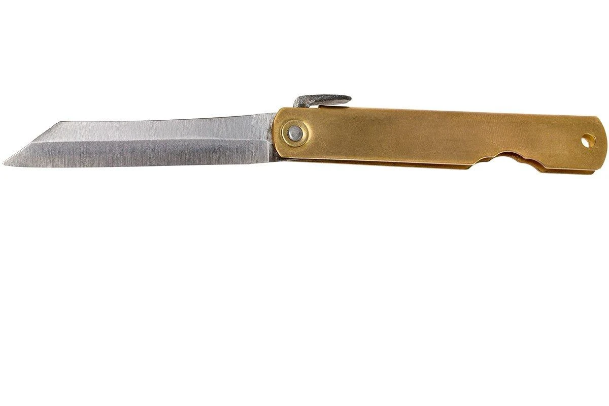 Higonokami Navaja 7 Cm HIGO09, Blue Paper Steel, Latón 3 Higonokami Navaja 7 Cm HIGO09, Blue Paper Steel, Latón