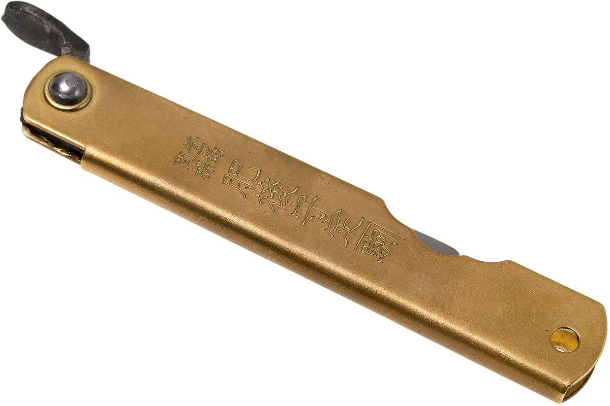 Higonokami Navaja 7 Cm HIGO09, Blue Paper Steel, Latón 6 Higonokami Navaja 7 Cm HIGO09, Blue Paper Steel, Latón - Imagen 4