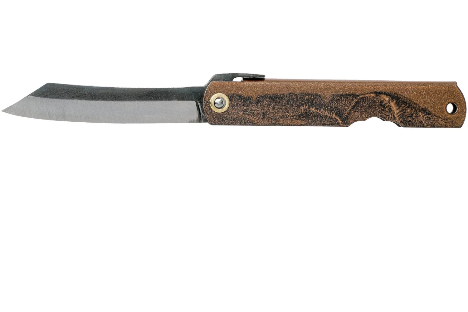 Higonokami Navaja 7,3 Cm HIGOC2B, Blue Paper Steel, Brown Black Glitter 3 Higonokami Navaja 7,3 Cm HIGOC2B, Blue Paper Steel, Brown Black Glitter