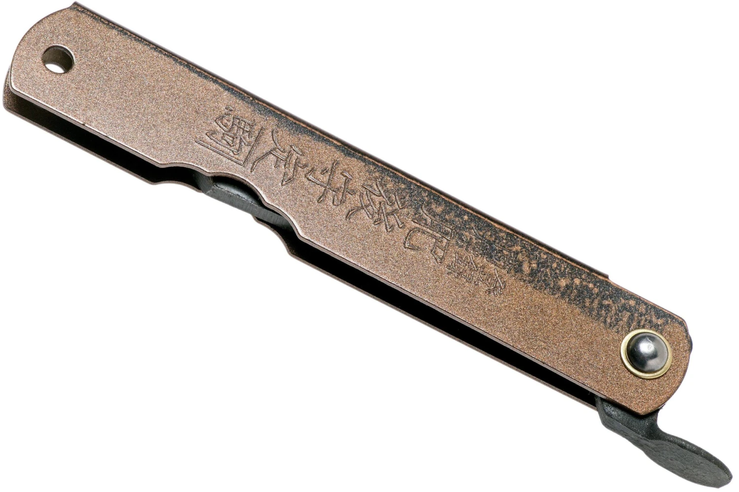 Higonokami Navaja 7,3 Cm HIGOC2B, Blue Paper Steel, Brown Black Glitter 6 Higonokami Navaja 7,3 Cm HIGOC2B, Blue Paper Steel, Brown Black Glitter - Imagen 4