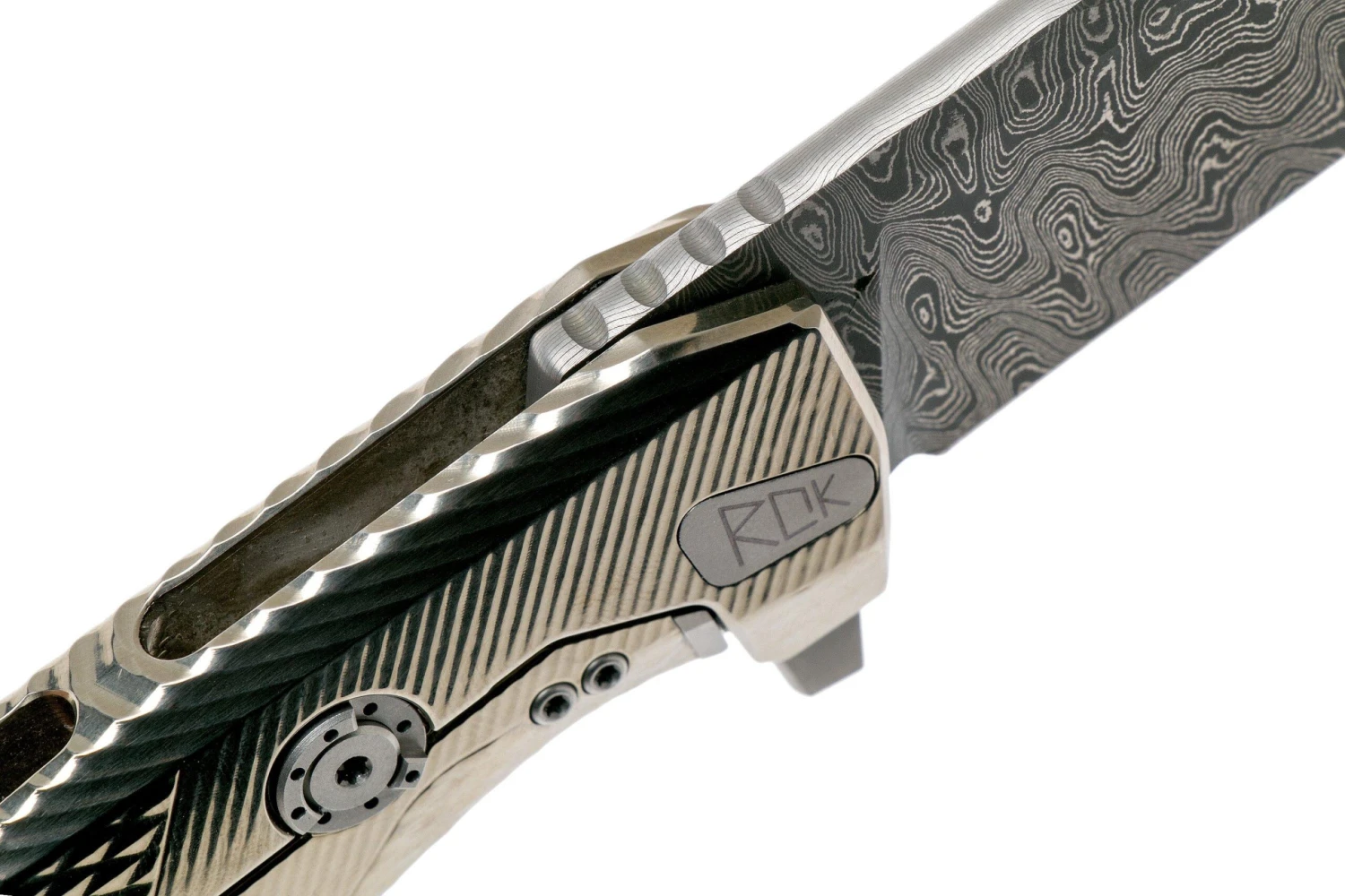 LionSteel ROK Damascus Gold Titanium ROK DD GL Navaja 9 LionSteel ROK Damascus Gold Titanium ROK DD GL Navaja - Imagen 7