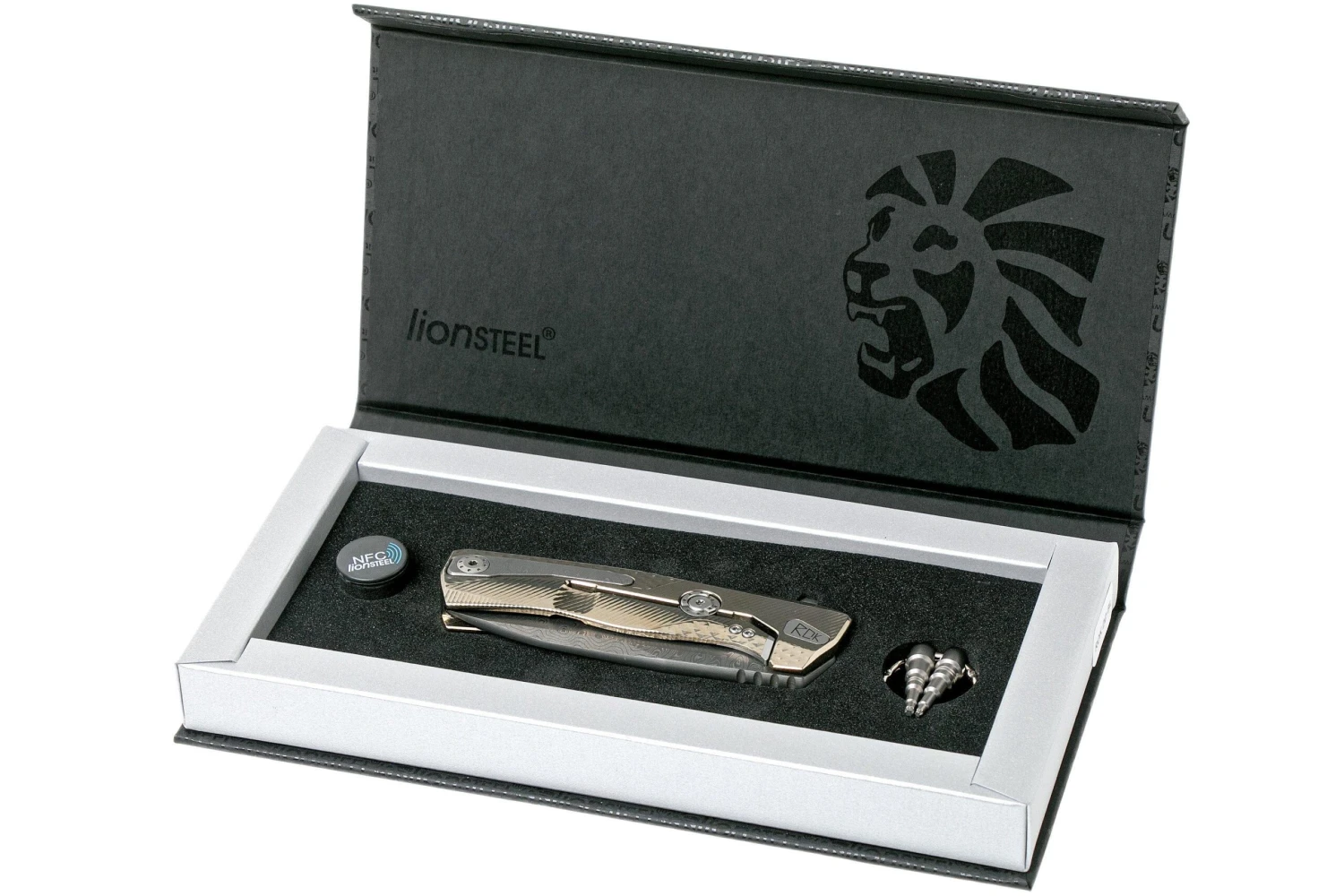 LionSteel ROK Damascus Gold Titanium ROK DD GL Navaja 12 LionSteel ROK Damascus Gold Titanium ROK DD GL Navaja - Imagen 10