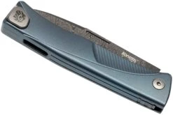 LionSteel Thrill TL-D-BL Damascus, Blue Titanium Integral Slipjoint Navaja -Viper Ventas LI TL D BL 04 lionsteel