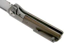 Liong Mah Lanny V2, Green Canvas Micarta, Satin M390 Navaja -Viper Ventas LO LA2 GCM 05 liong mah design