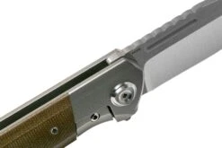 Liong Mah Lanny V2, Green Canvas Micarta, Satin M390 Navaja -Viper Ventas LO LA2 GCM 06 liong mah design