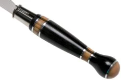 Nontron No. 25 Nickel Silver Turning Ferrule, Marquetry Ebony Olivewood, Forma De Bola NN25BOEBOL Navaja -Viper Ventas NN25BOEBOL 05 nontron