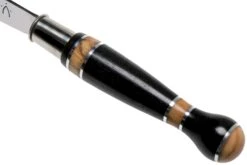 Nontron No. 25 Nickel Silver Turning Ferrule, Marquetry Ebony Olivewood, Forma De Bola NN25BOEBOL Navaja -Viper Ventas NN25BOEBOL 06 nontron