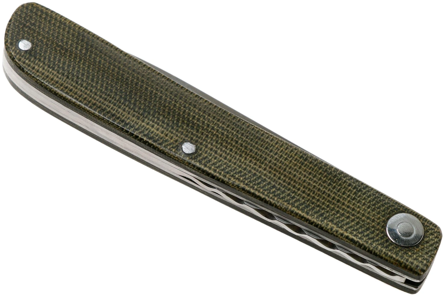 Ohta OLF SS FK Ohta Light Folder Navaja, Verde Canvas Micarta 6 Ohta OLF SS FK Ohta Light Folder Navaja, Verde Canvas Micarta - Imagen 4