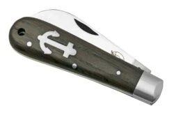 Otter Anchor Knife 171 ML Small Carbon, Smoked Oak, Stainless Anchor, Navaja -Viper Ventas OR171ML 06 otter