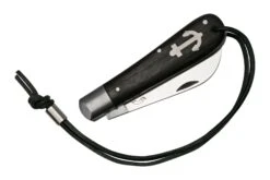 Otter Anchor Knife 172 LB Large Carbon, Smoked Oak, Stainless Anchor, Leather Strap, Navaja -Viper Ventas OR172LB 04 otter