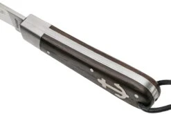 Otter Anchor Knife 172 LB Large Carbon, Smoked Oak, Stainless Anchor, Leather Strap, Navaja -Viper Ventas OR172LB 07 otter