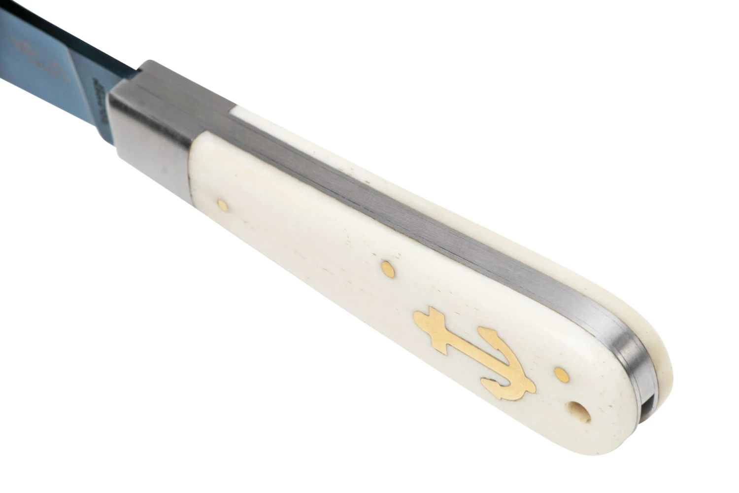 Otter Anchor Knife 173 KN M.L Large Blue Carbon, Bone, Brass Anchor, Navaja 9 Otter Anchor Knife 173 KN M.L Large Blue Carbon, Bone, Brass Anchor, Navaja - Imagen 7