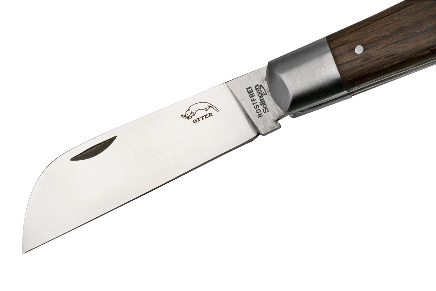 Otter Anchor Knife SET 172 Large Stainless, Smoked Oak, Brass Anchor, Leather Strap Navaja 5 Otter Anchor Knife SET 172 Large Stainless, Smoked Oak, Brass Anchor, Leather Strap Navaja - Imagen 3