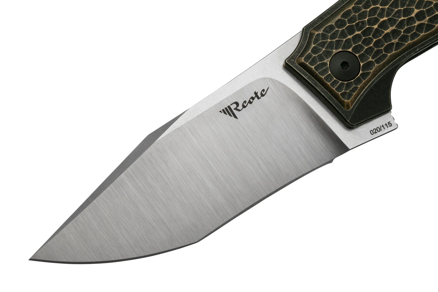 Reate T3500 Black Stonewashed Brass Titanium Navaja, Diseño De Tashi Bharucha 5 Reate T3500 Black Stonewashed Brass Titanium Navaja, Diseño De Tashi Bharucha - Imagen 3