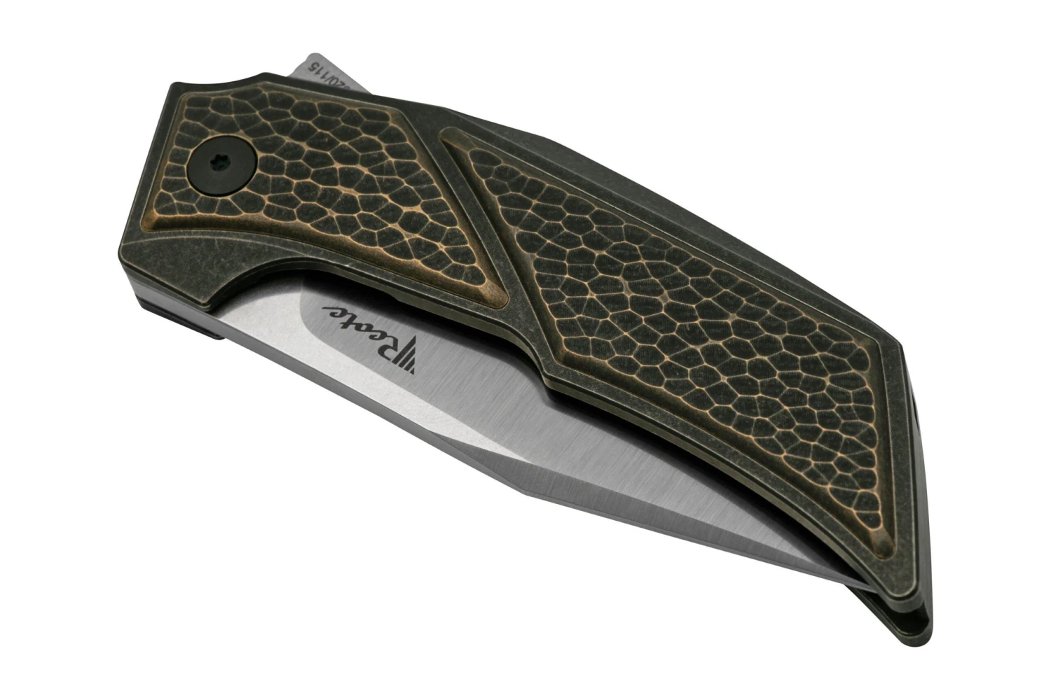 Reate T3500 Black Stonewashed Brass Titanium Navaja, Diseño De Tashi Bharucha 8 Reate T3500 Black Stonewashed Brass Titanium Navaja, Diseño De Tashi Bharucha - Imagen 6