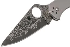Spyderco C11TIPD Delica 4 Titanium Damascus Navaja -Viper Ventas SPC11TIPD 03 spyderco spc11tipd 03