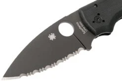 Spyderco Shaman C229GSBK Serrated Navaja, Sal Glesser Design -Viper Ventas SPC229GSBK 03 spyderco spc229gsbk 03