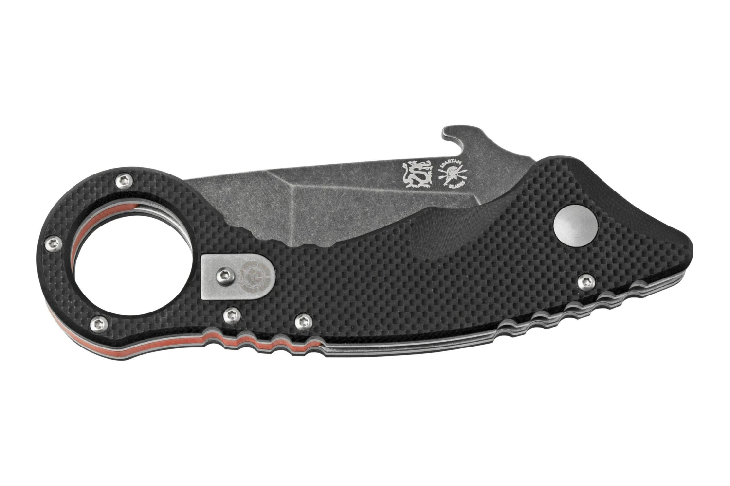 Spartan Blades Ronin Shoto SFBL9BK Black Red G10 Cuchillo Karambit 8 Spartan Blades Ronin Shoto SFBL9BK Black Red G10 Cuchillo Karambit - Imagen 6