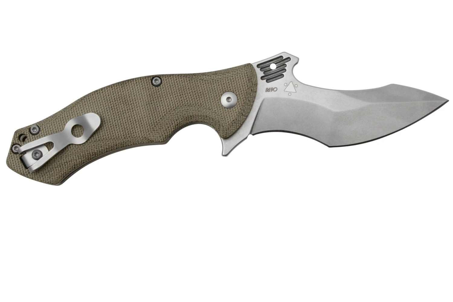 Viper Magà V5912CG N690 Böhler Stone Washed, Green Canvas Micarta, Navaja 4 Viper Magà V5912CG N690 Böhler Stone Washed, Green Canvas Micarta, Navaja - Imagen 2