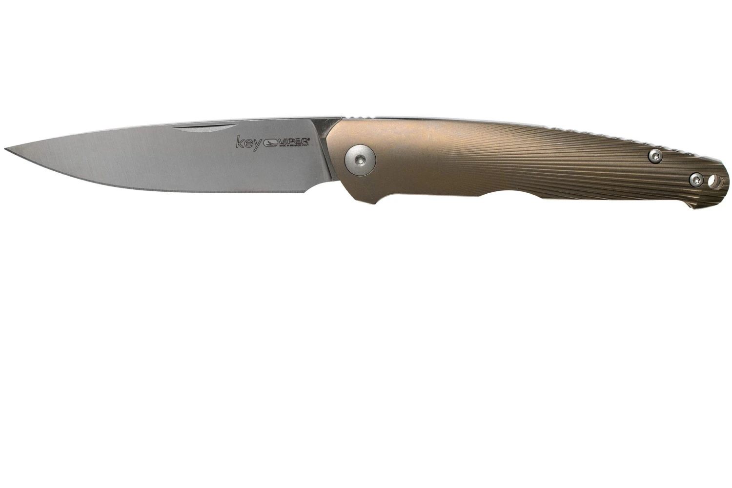 Viper Key V5976D3BR Milled Navaja De Titanio Bronce, Jesper Voxnaes Design 3 Viper Key V5976D3BR Milled Navaja De Titanio Bronce, Jesper Voxnaes Design