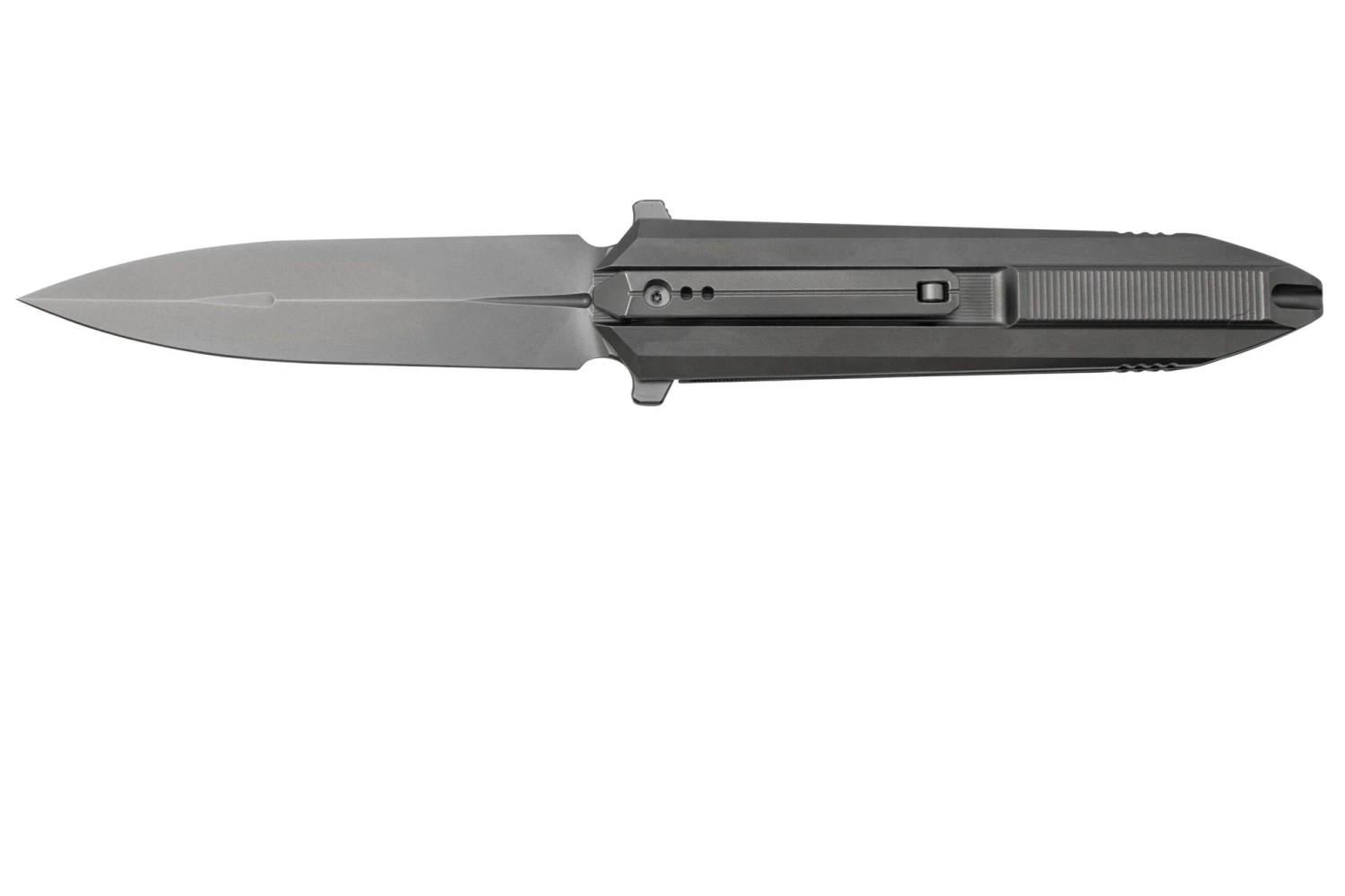 WE Knife Diatomic WE22032-2 Gray Bead Blasted Titanium, Gray Bead Blasted Single Edge Navaja 3 WE Knife Diatomic WE22032-2 Gray Bead Blasted Titanium, Gray Bead Blasted Single Edge Navaja