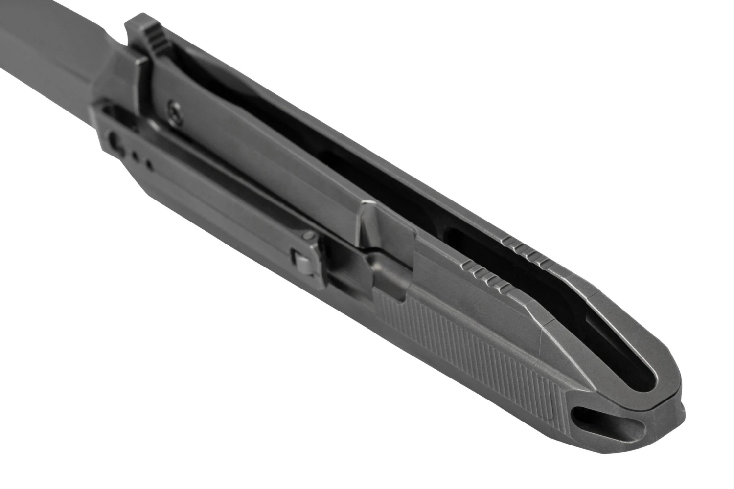 WE Knife Diatomic WE22032-2 Gray Bead Blasted Titanium, Gray Bead Blasted Single Edge Navaja 6 WE Knife Diatomic WE22032-2 Gray Bead Blasted Titanium, Gray Bead Blasted Single Edge Navaja - Imagen 4