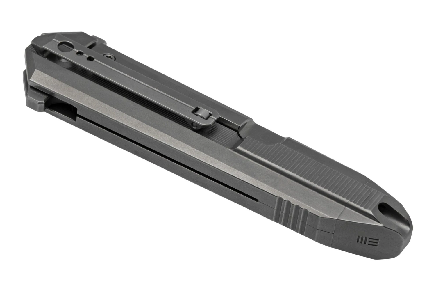 WE Knife Diatomic WE22032-2 Gray Bead Blasted Titanium, Gray Bead Blasted Single Edge Navaja 8 WE Knife Diatomic WE22032-2 Gray Bead Blasted Titanium, Gray Bead Blasted Single Edge Navaja - Imagen 6